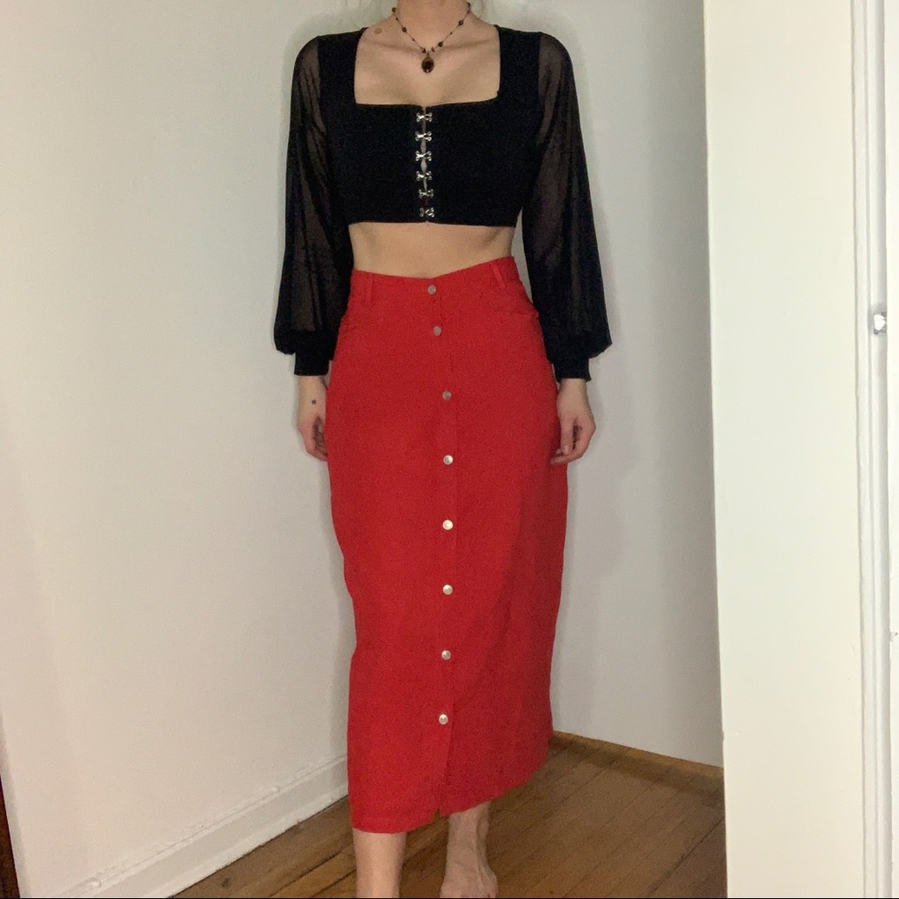 Cherry Bomb 90s Maxi Skirt